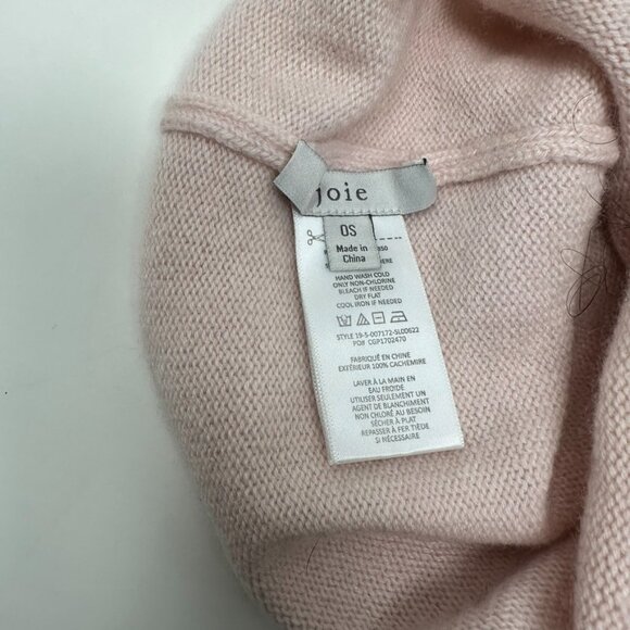 Joie Cashmere Beanie Hat Blush - Picture 4 of 4